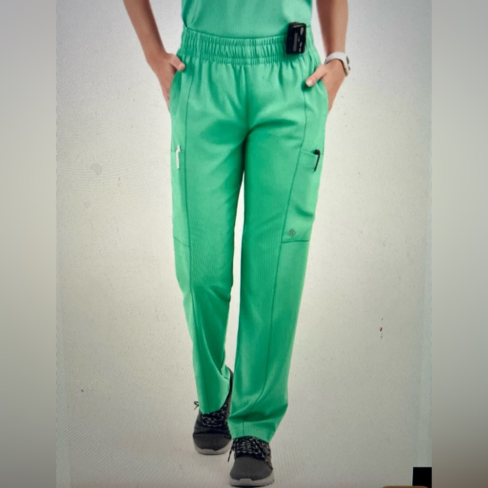 Easy Stretch Nala womens 5 pocket Straight Leg‎ Scrub pants 3x petite Jade Mint